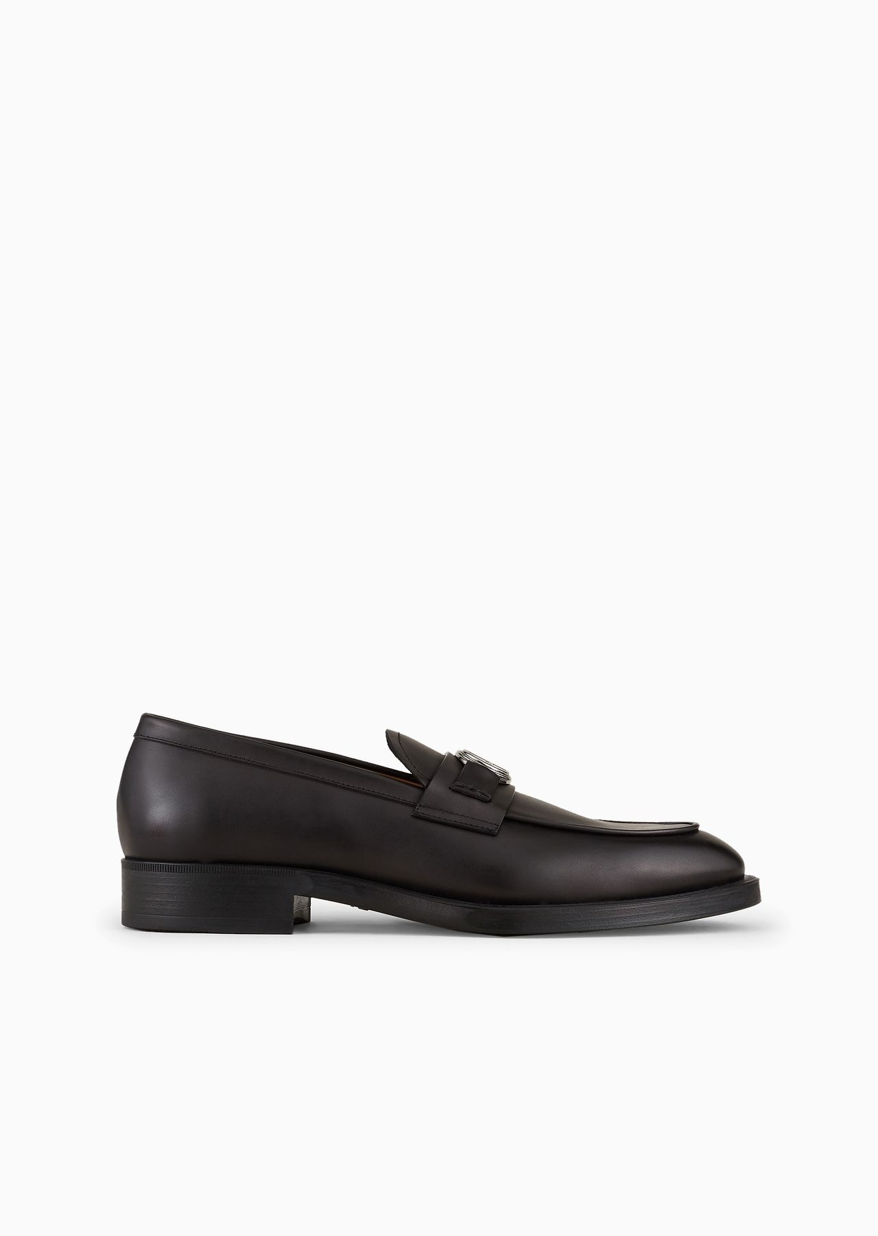 Leather loafers with logo - 1