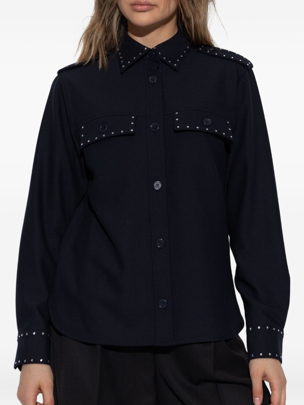 stud-embellished shirt - 3
