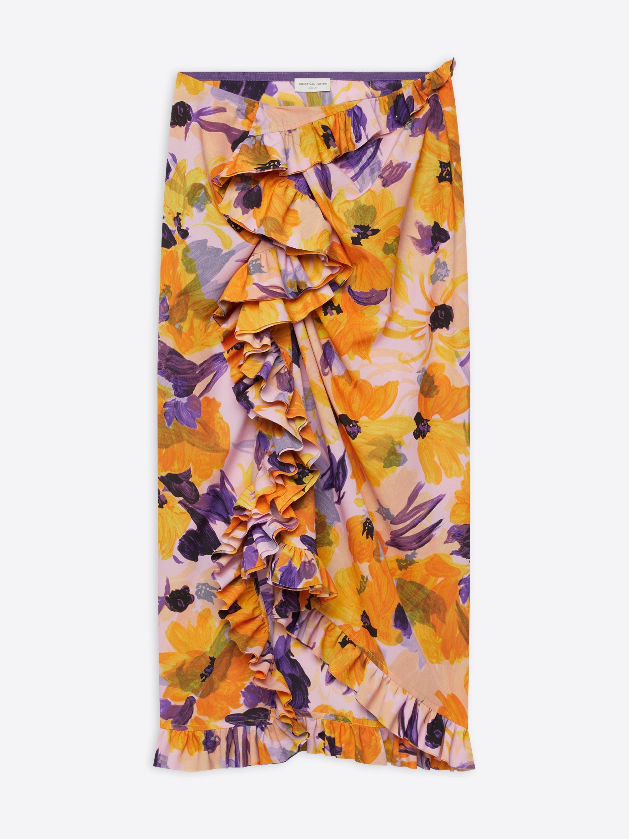 FLORAL RUFFLE SKIRT - 1
