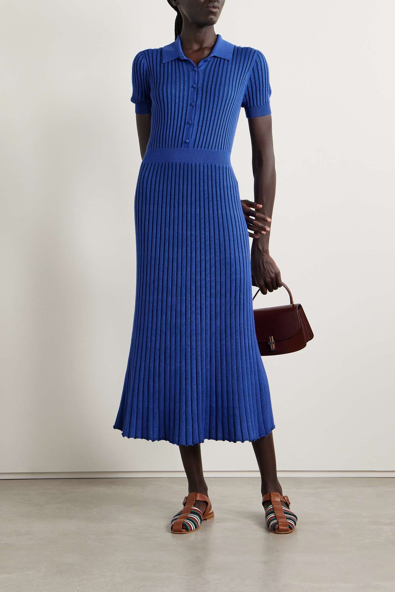 Amor ribbed cashmere and silk-blend midi dress - 2