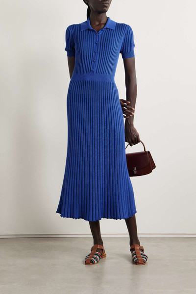 GABRIELA HEARST Amor ribbed cashmere and silk-blend midi dress outlook