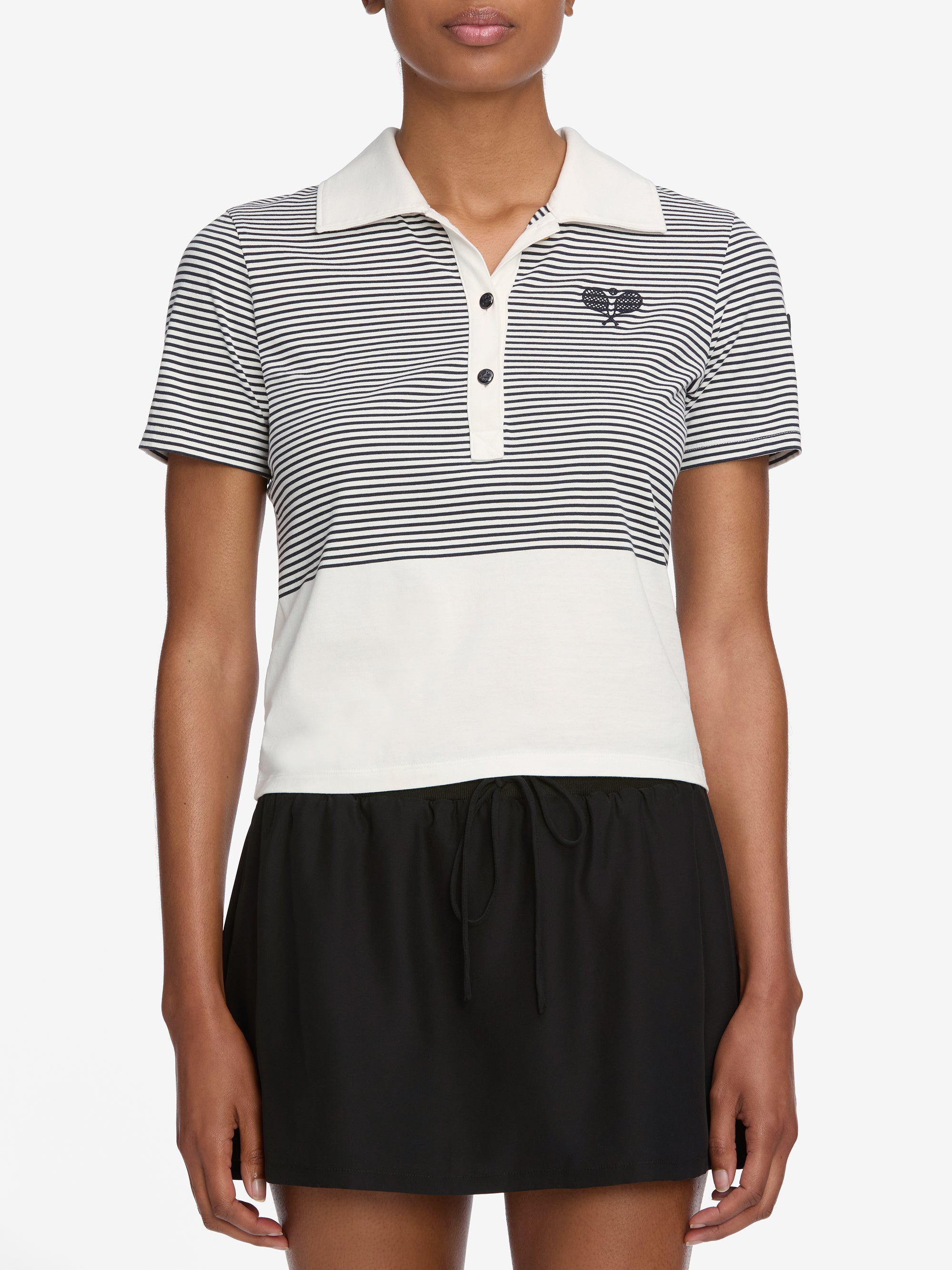The Tennis Polo in White Multi - 3