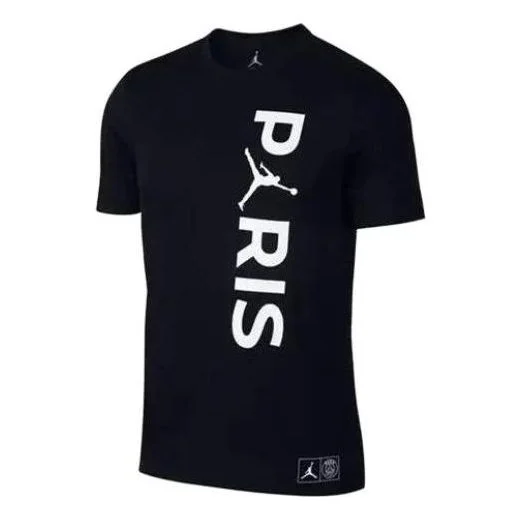 Air Jordan x PSG Word Mark T-Shirts 'Black' BQ4278-010 - 1