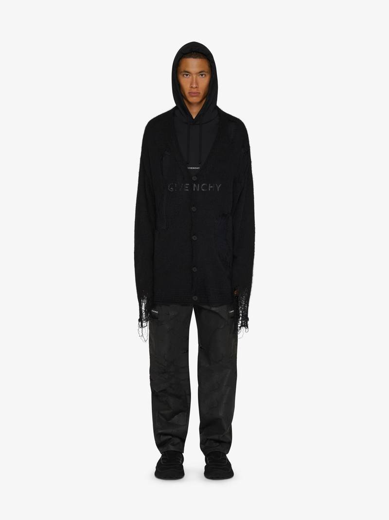 Givenchy CARDIGAN IN MOHAIR AND WOOL WITH DESTROYED EFFECT outlook