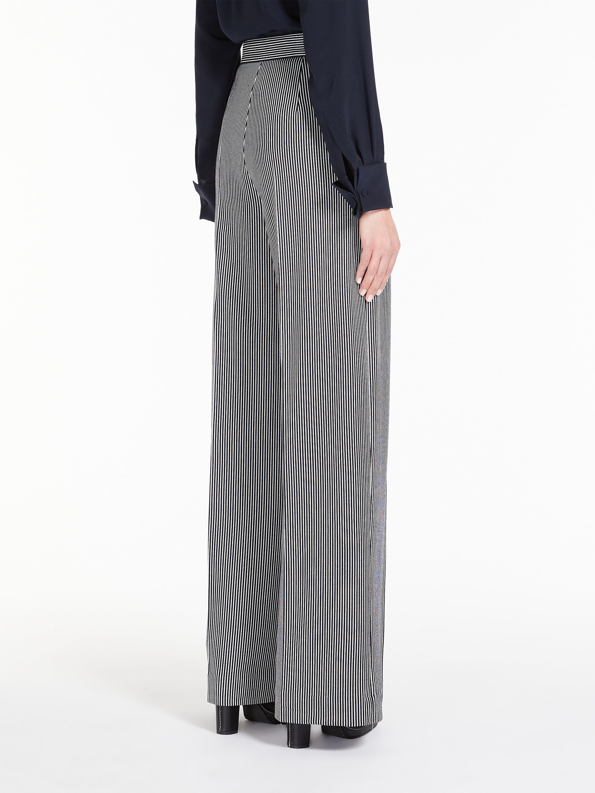 ANFORA Pinstripe stretch jersey trousers - 4