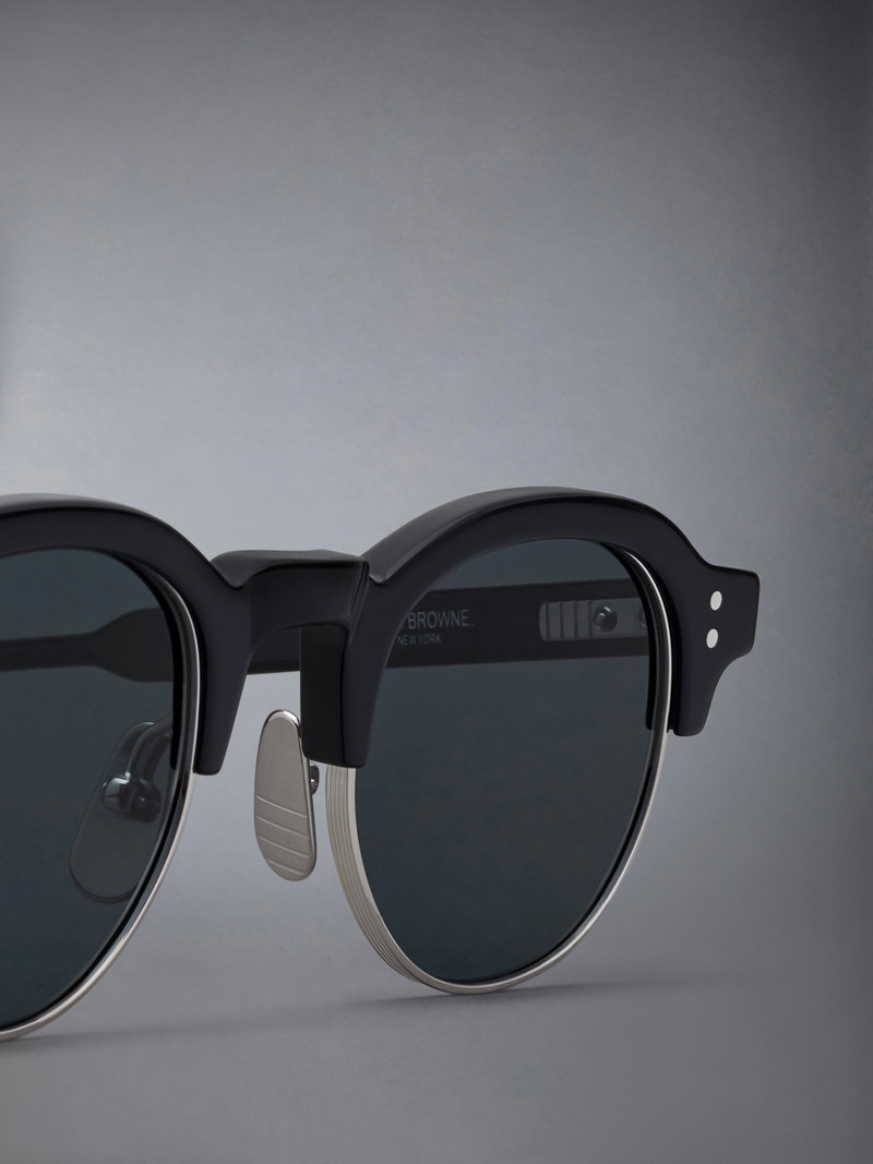 Acetate And Titanium Oval Sunglasses 7