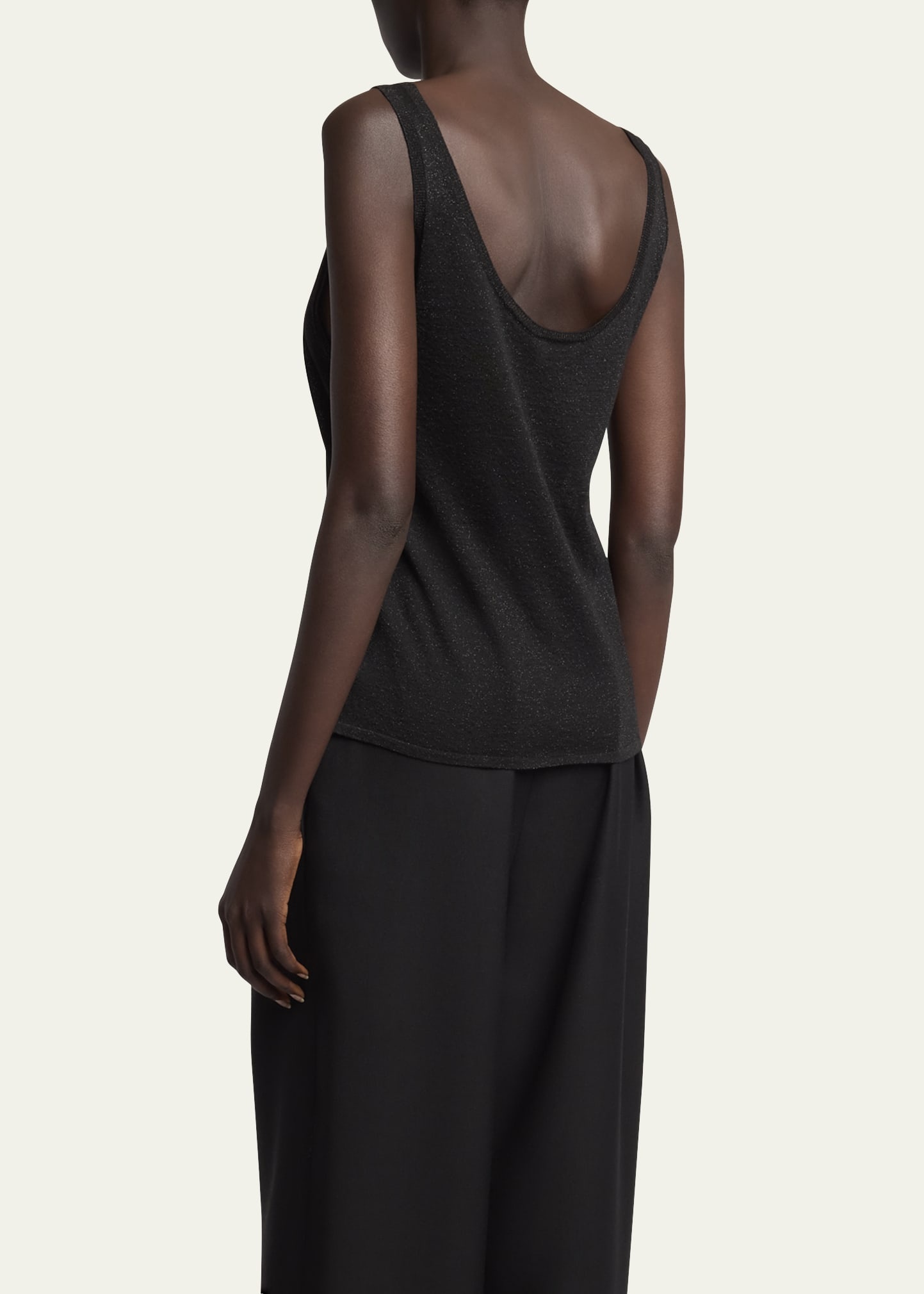 Metallic Knit Sleeveless Tank Top - 3