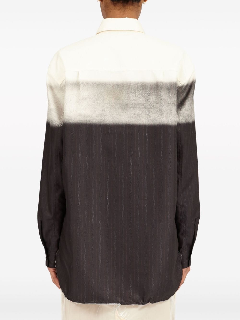 Trompe l'oeil pinstripe-print shirt - 5