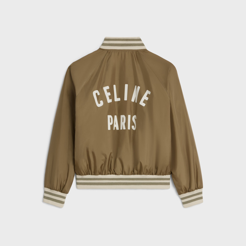 CELINE celine paris teddy jacket in lightweight nylon outlook