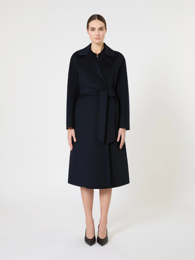 CLES Long wool, cashmere and silk coat - NAVY 3