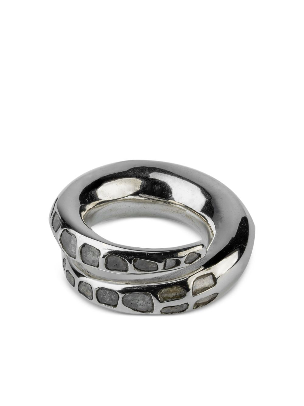 split arc pavé ring - 2