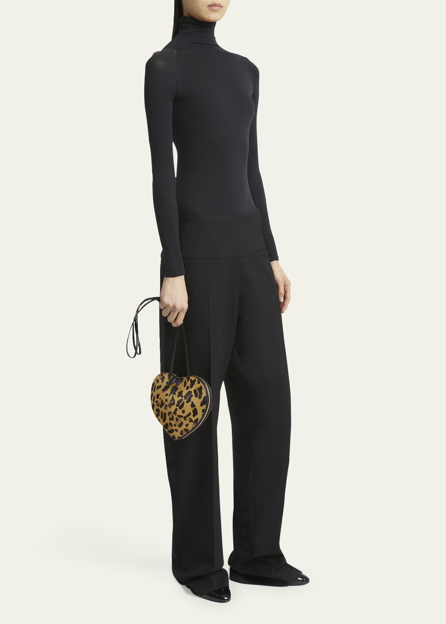 Le Coeur Crossbody Bag in Leopard Calf Hair - 5