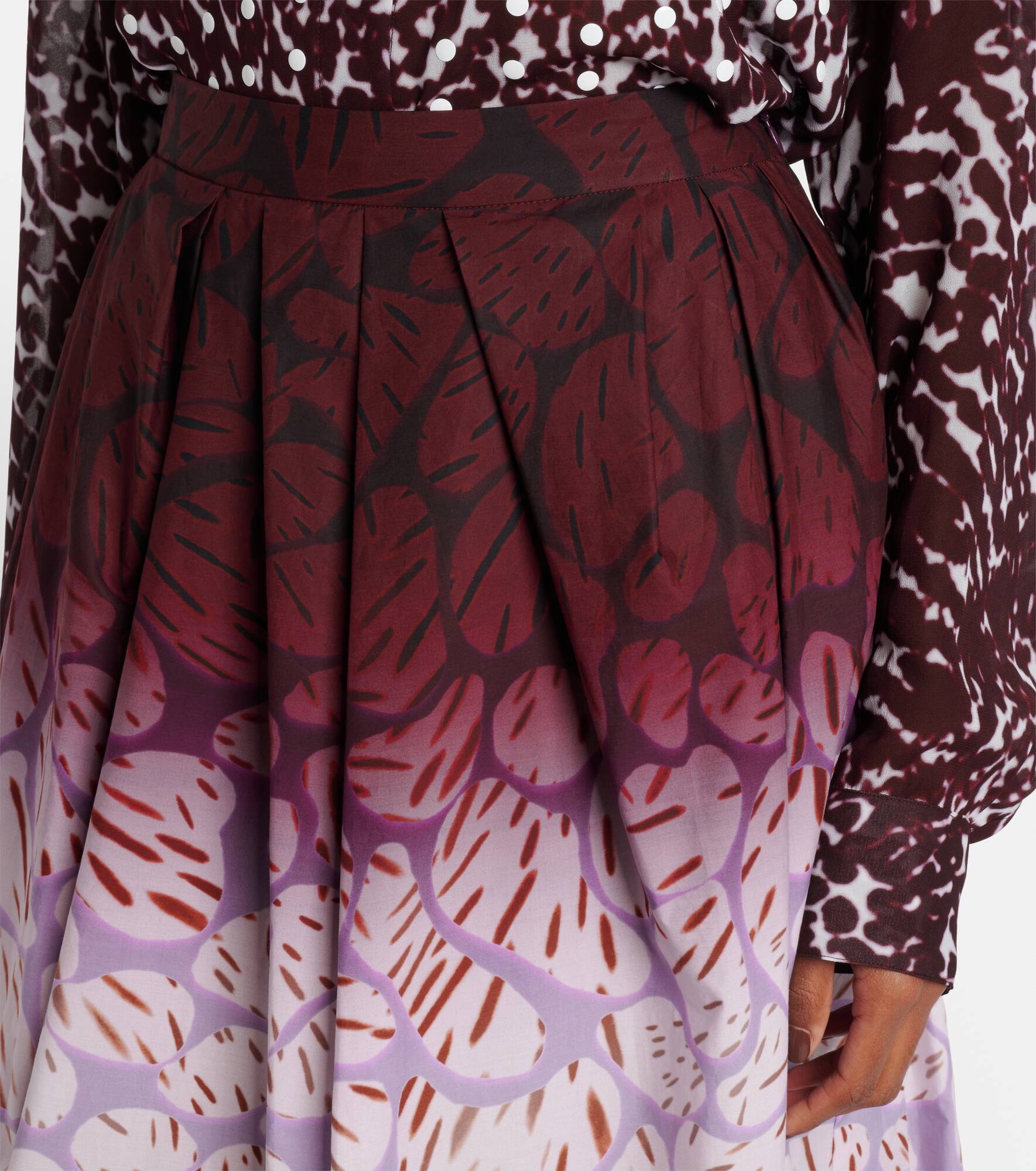 Printed cotton maxi skirt - 4