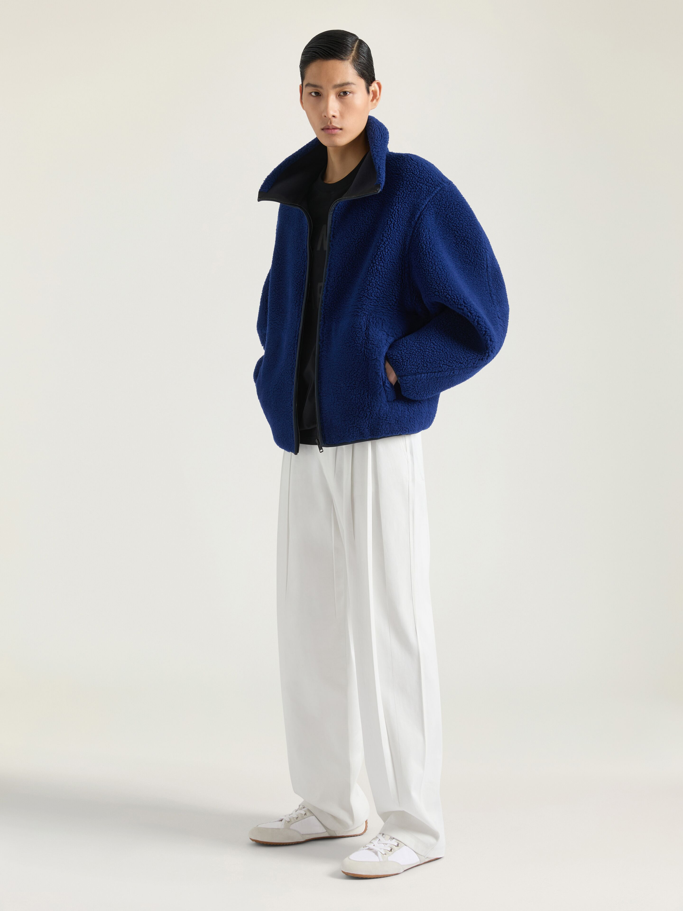 BOMBER IN WOOL FLEECE WITH GIVENCHY PARIS EMBROIDERY - 3