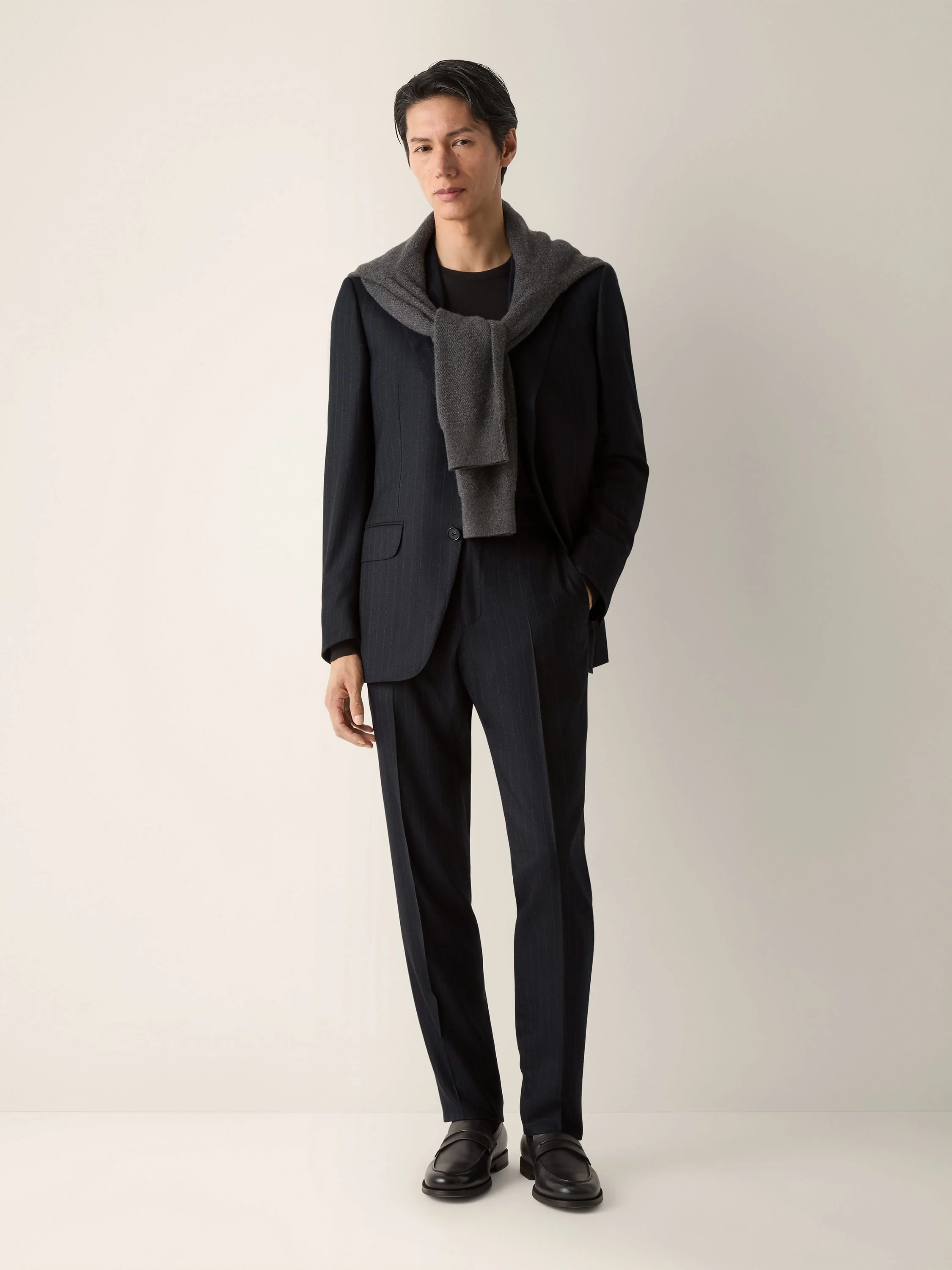 DARK GREY WOOL SUIT - 1