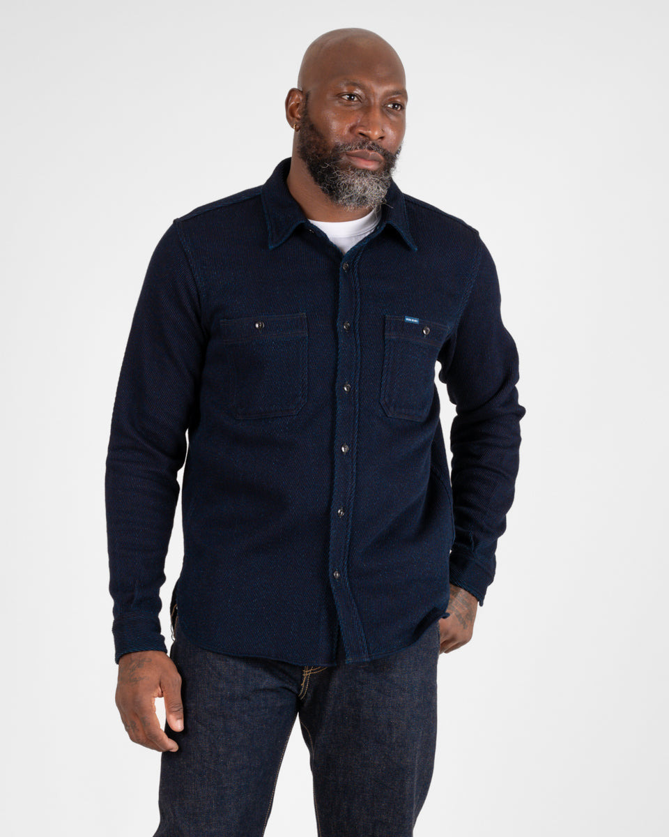 IHSH-288-IND 14oz Kersey Work Shirt - Indigo - 2