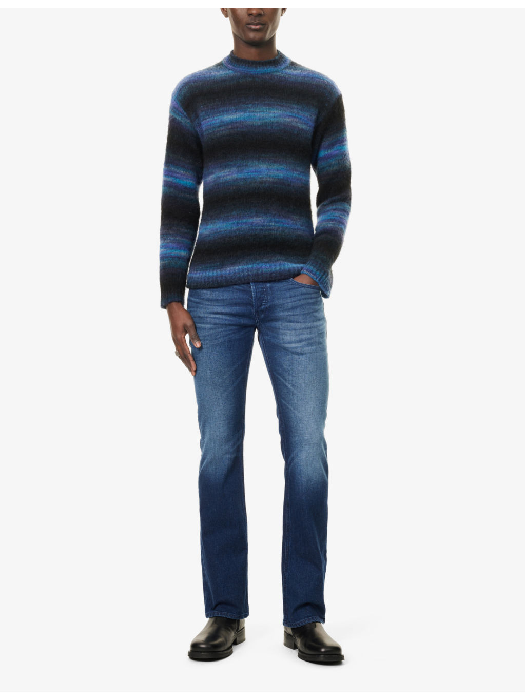 2007 Zatiny Flared Straight-Leg Slim-Fit Stretch-Denim Jeans - 2