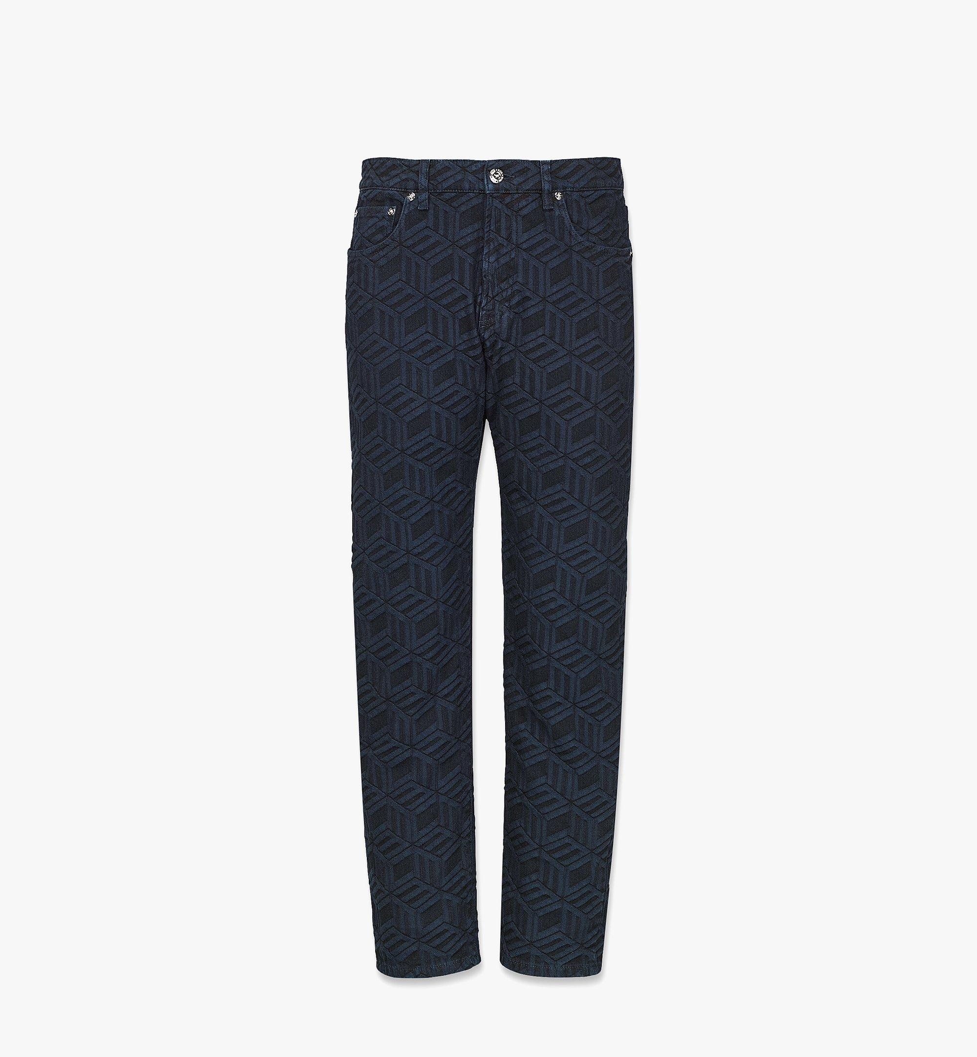 Men’s Cubic Monogram Denim Jeans in Sustainable Cotton - 1
