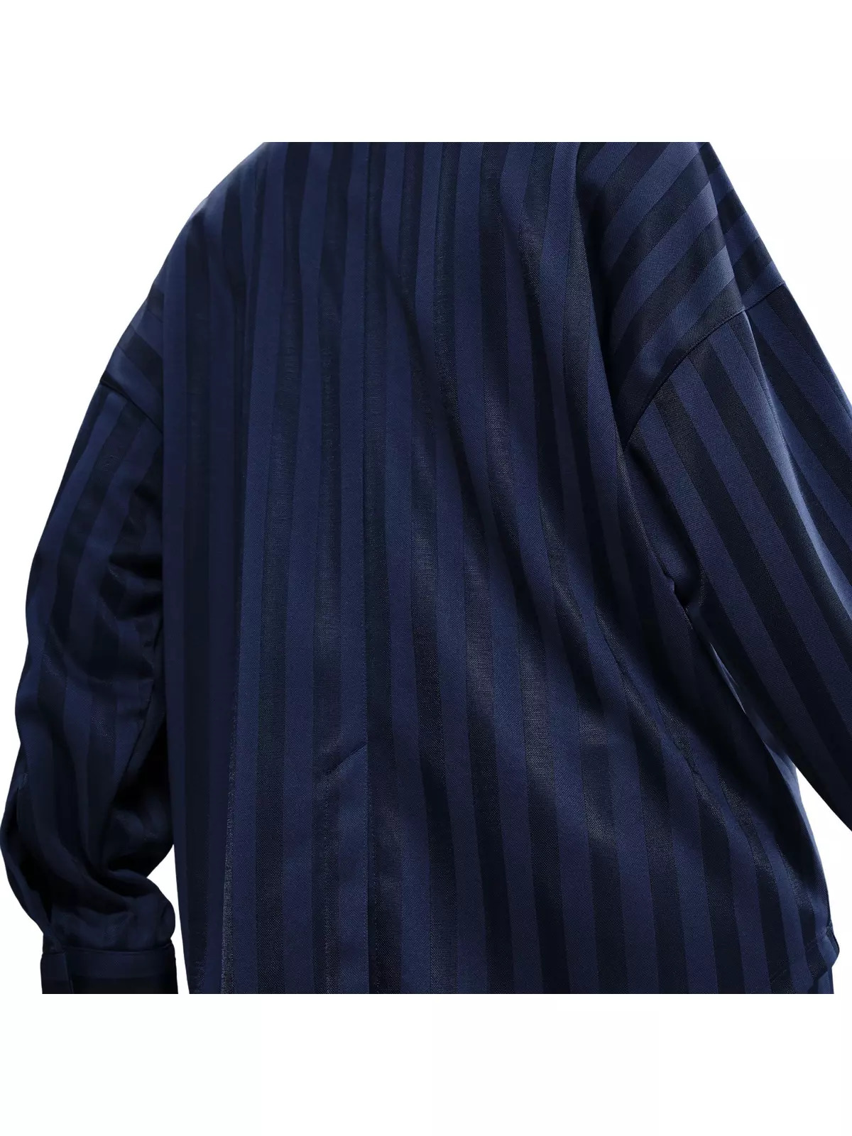 Women's Sportswear Jacquard Stripe Button Down Shirt -Navy - 2