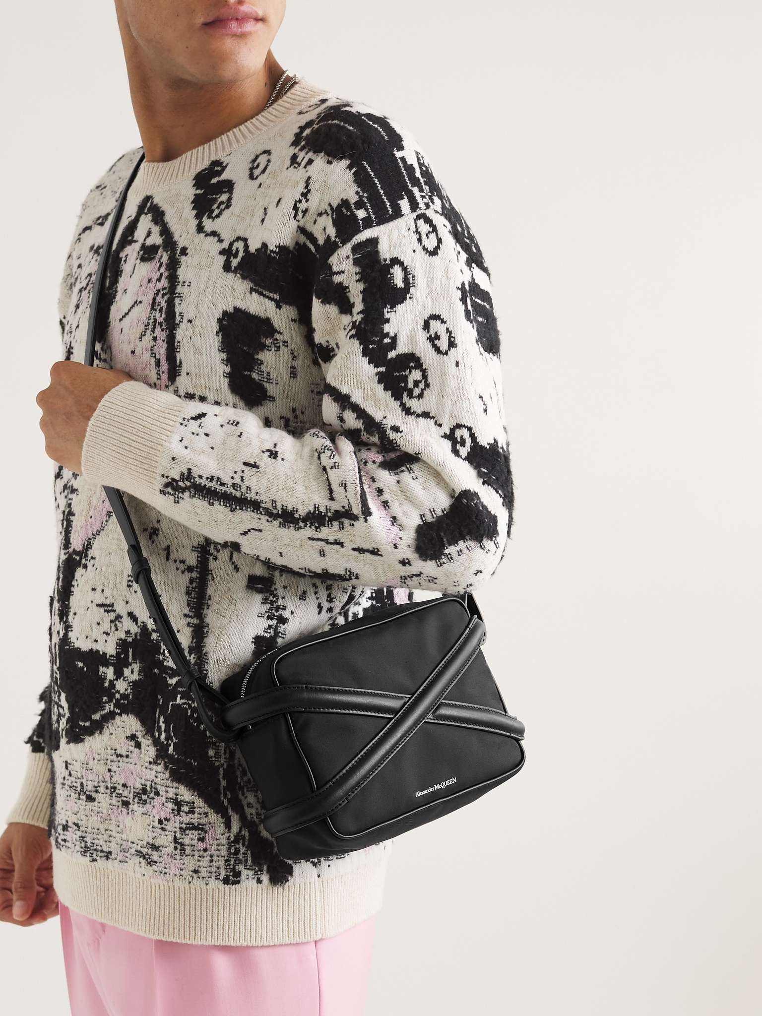 Alexander McQueen Harness Faux Leather-Trimmed Canvas
