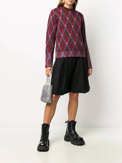 MSGM diamond-pattern jumper outlook