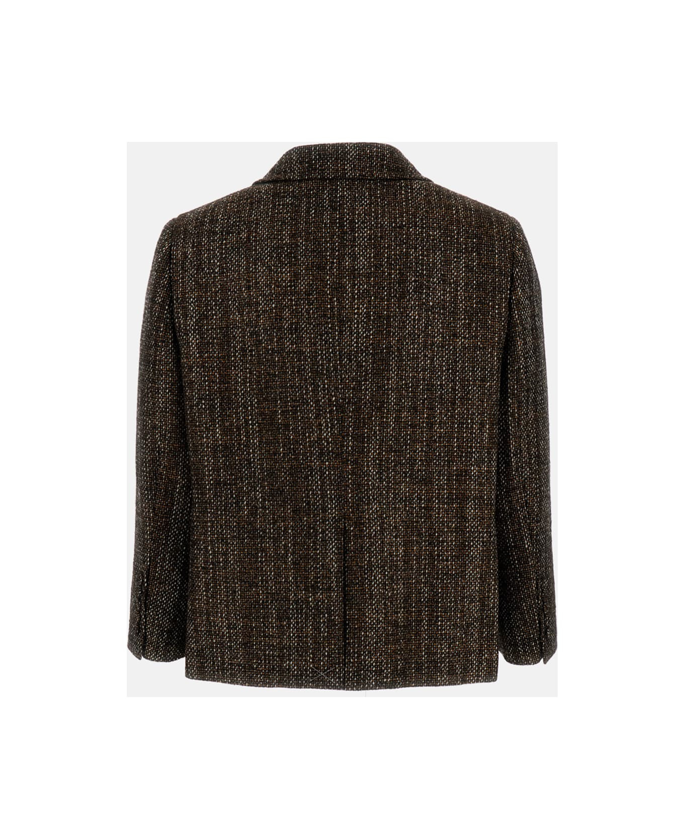 Short Double Breasted Wool Jacket - 2