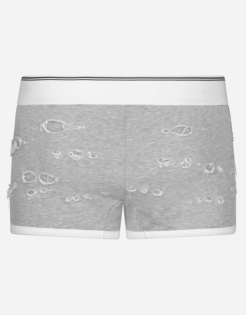 Dolce & Gabbana Cotton fleece boxers with patch outlook
