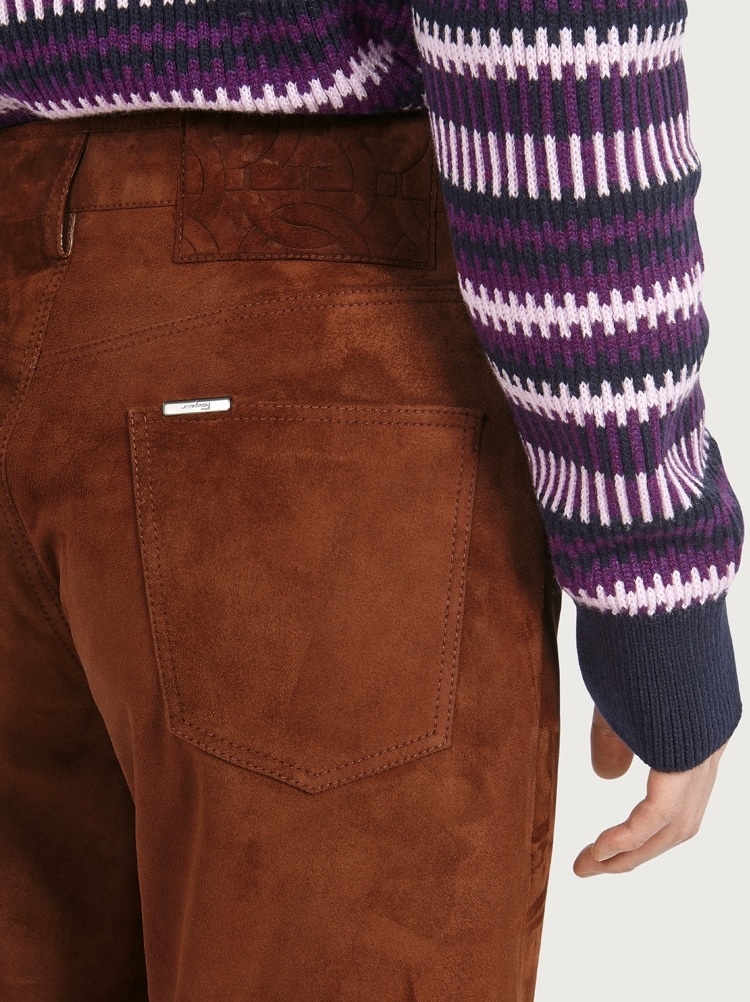 SUEDE FIVE POCKET TROUSER - 5