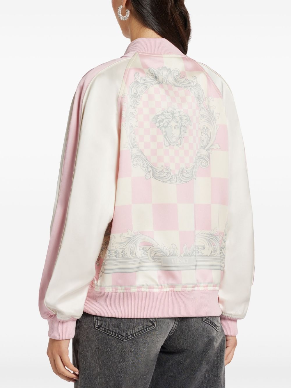 Barocco-print bomber jacket - 4