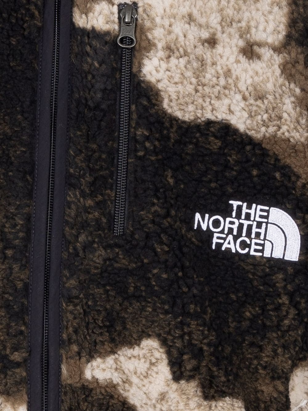 x TNF bleached denim fleece jacket - 2