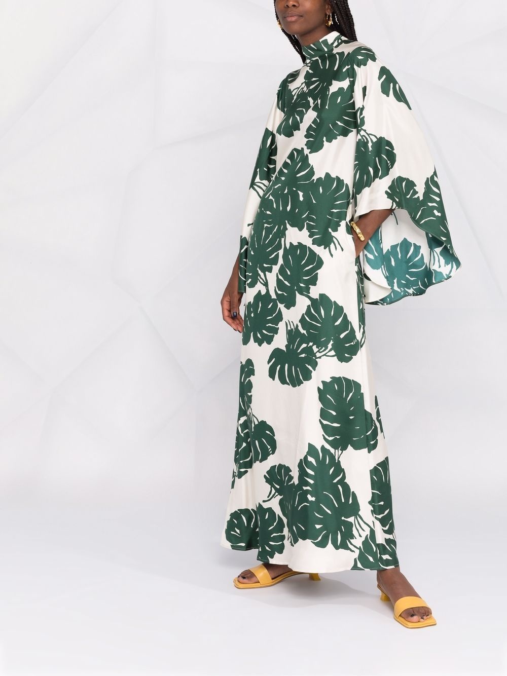 Magnifico foliage-print silk dress - 6