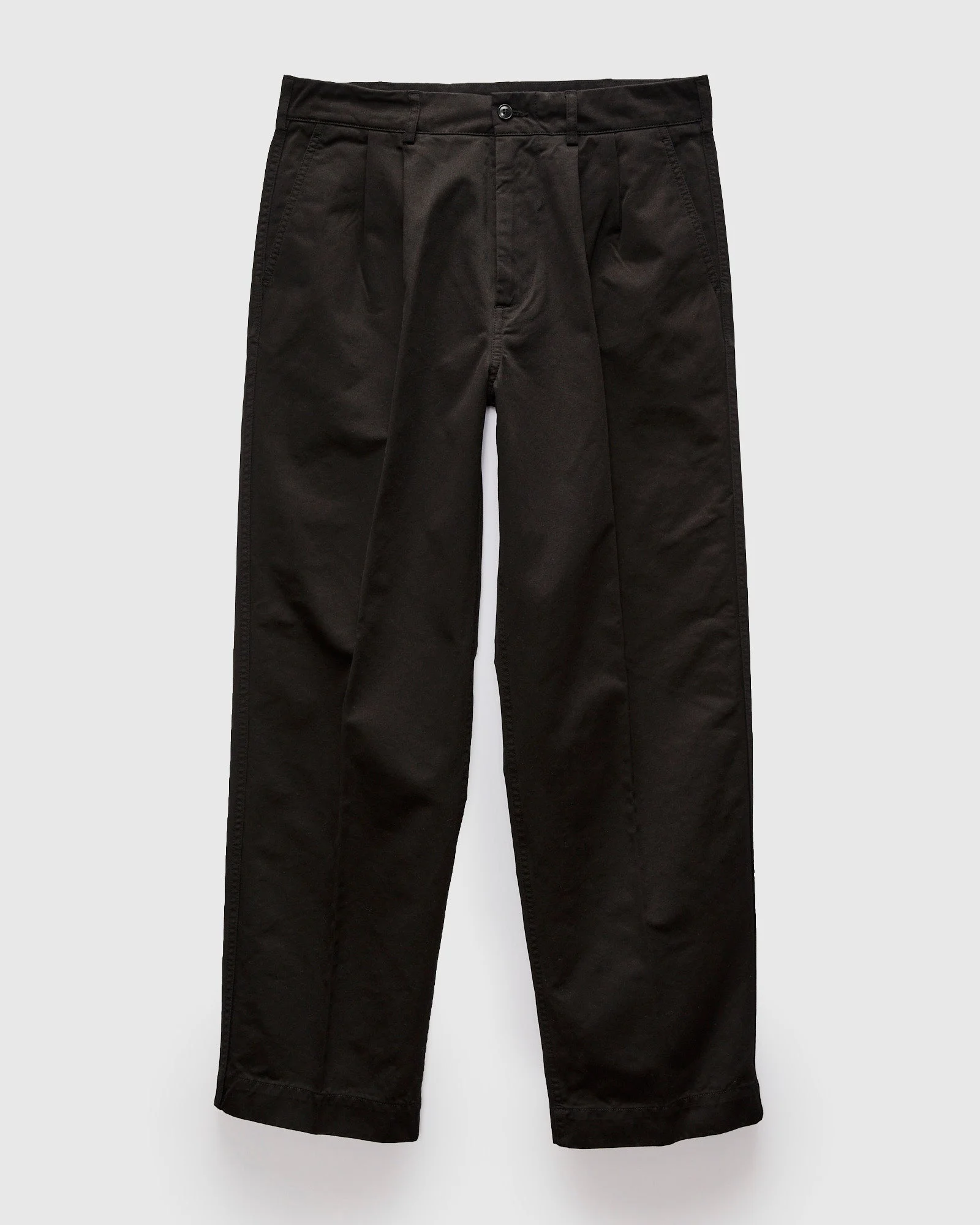 Canal Pleated TwillForm Pant in Black - 1