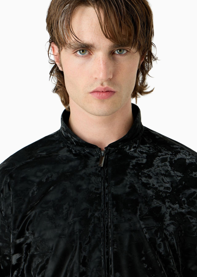 Camouflage blouson in vinyl-look technical fabric 5