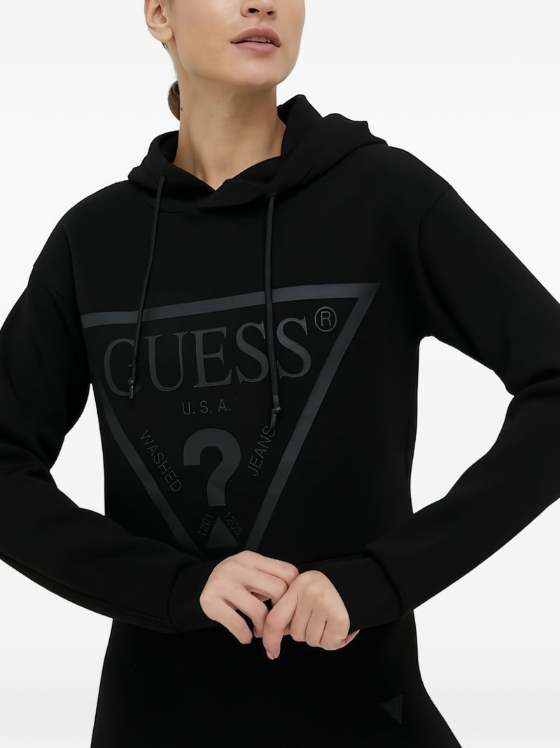 logo-print hooded top 4