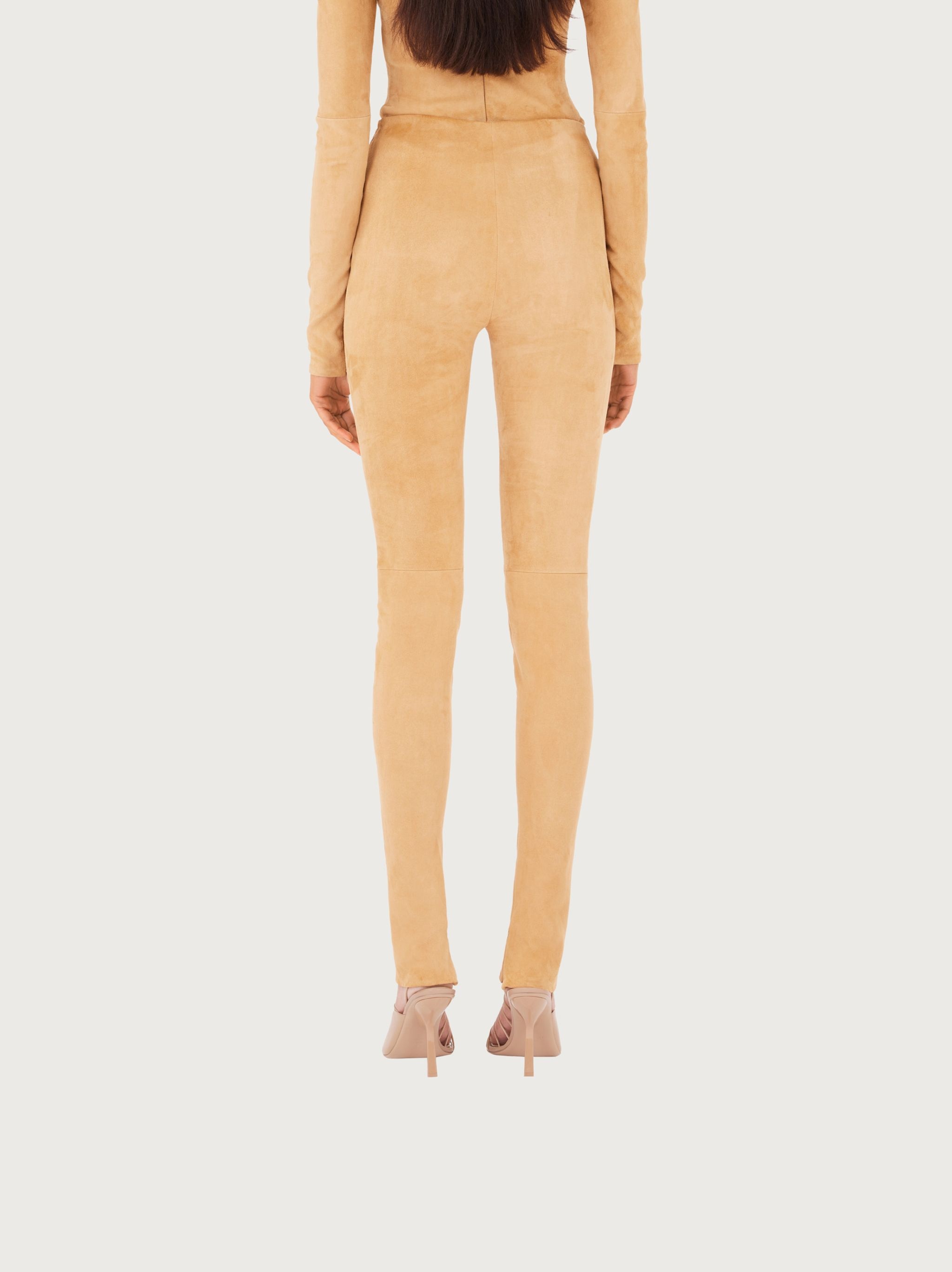 Suede stretch leggings - 3