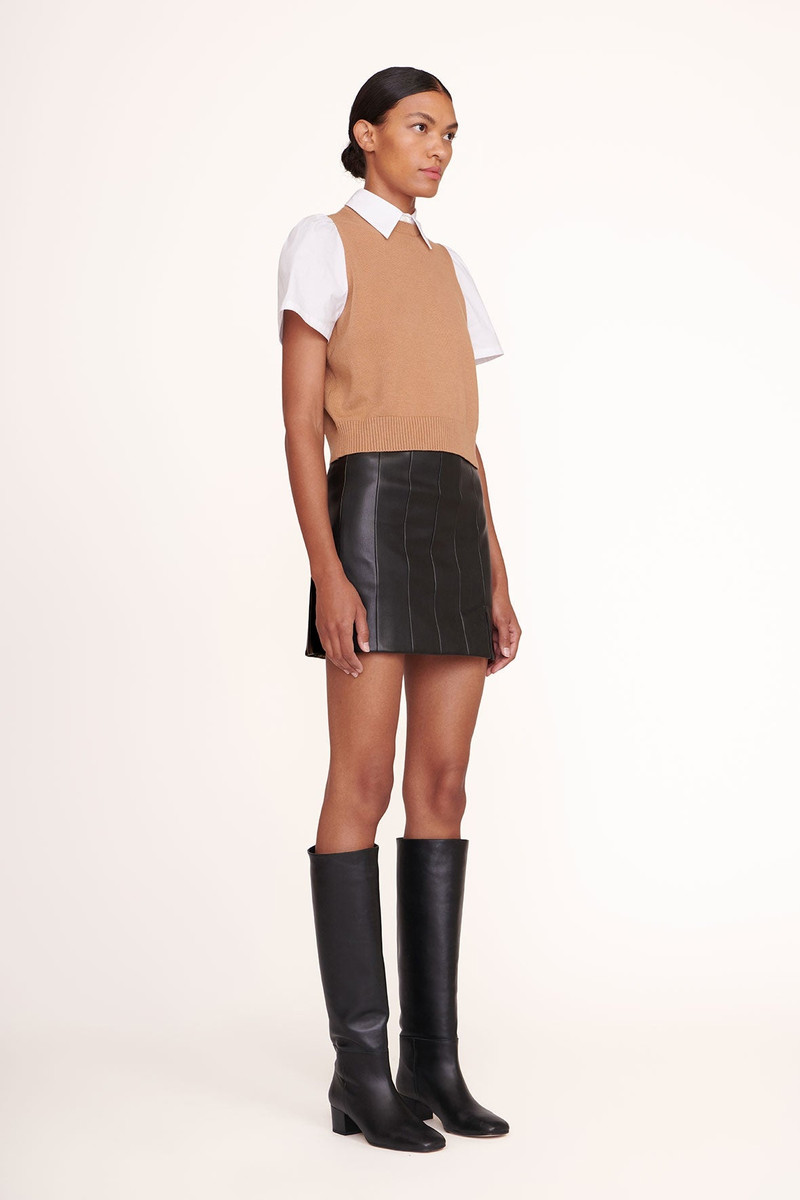 STAUD ARYA TOP TAN WHITE 4