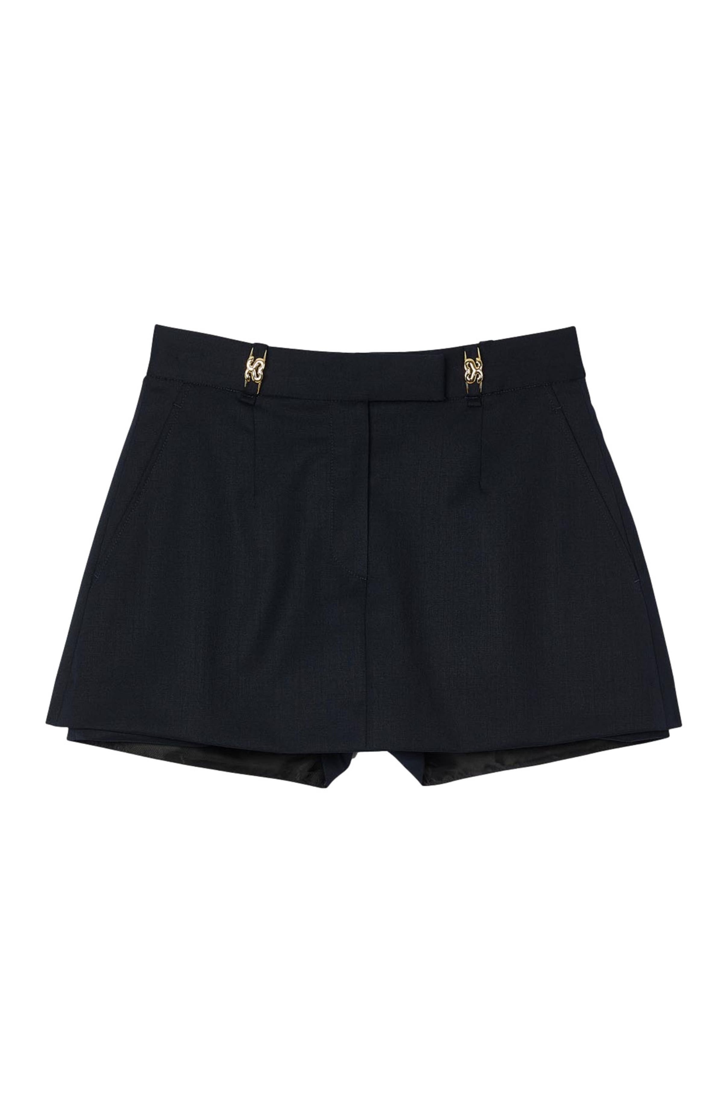 SANDRO Skort with decorative belt loops in Navy Blue at Nordstrom - 6