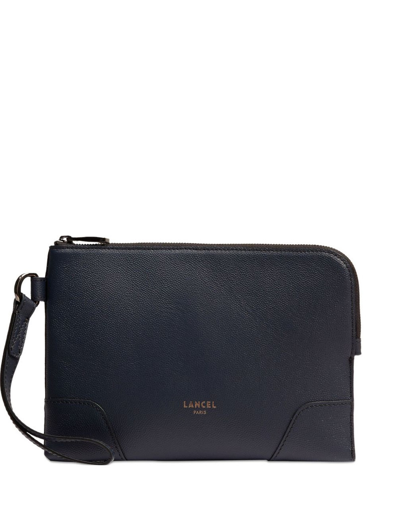 zip-fastening leather clutch 1