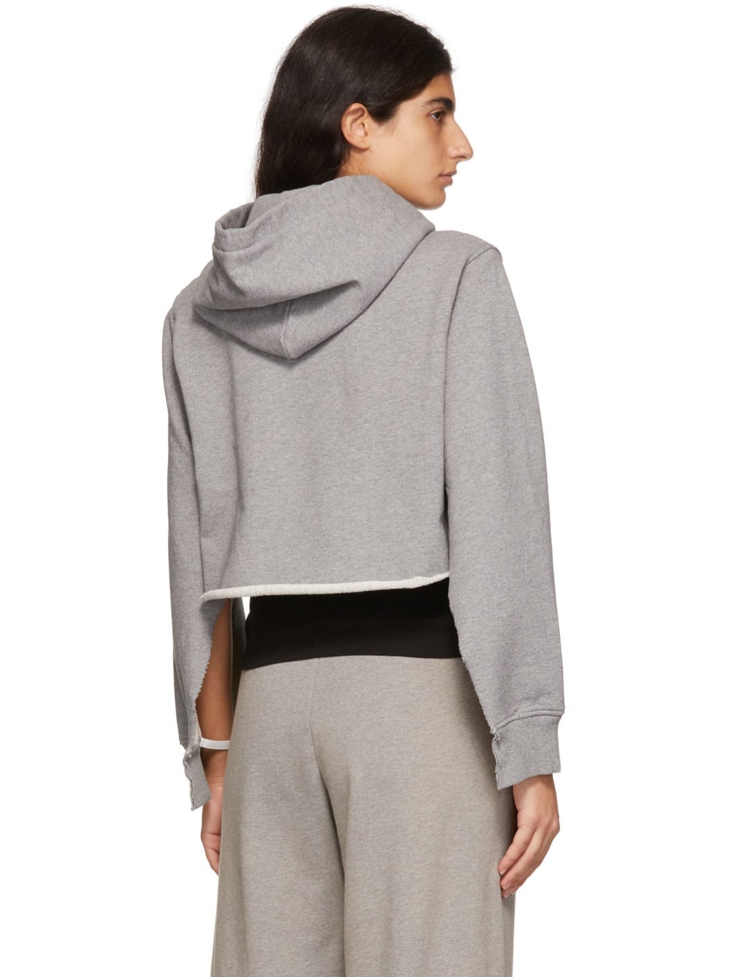 Grey Cotton Hoodie - 3