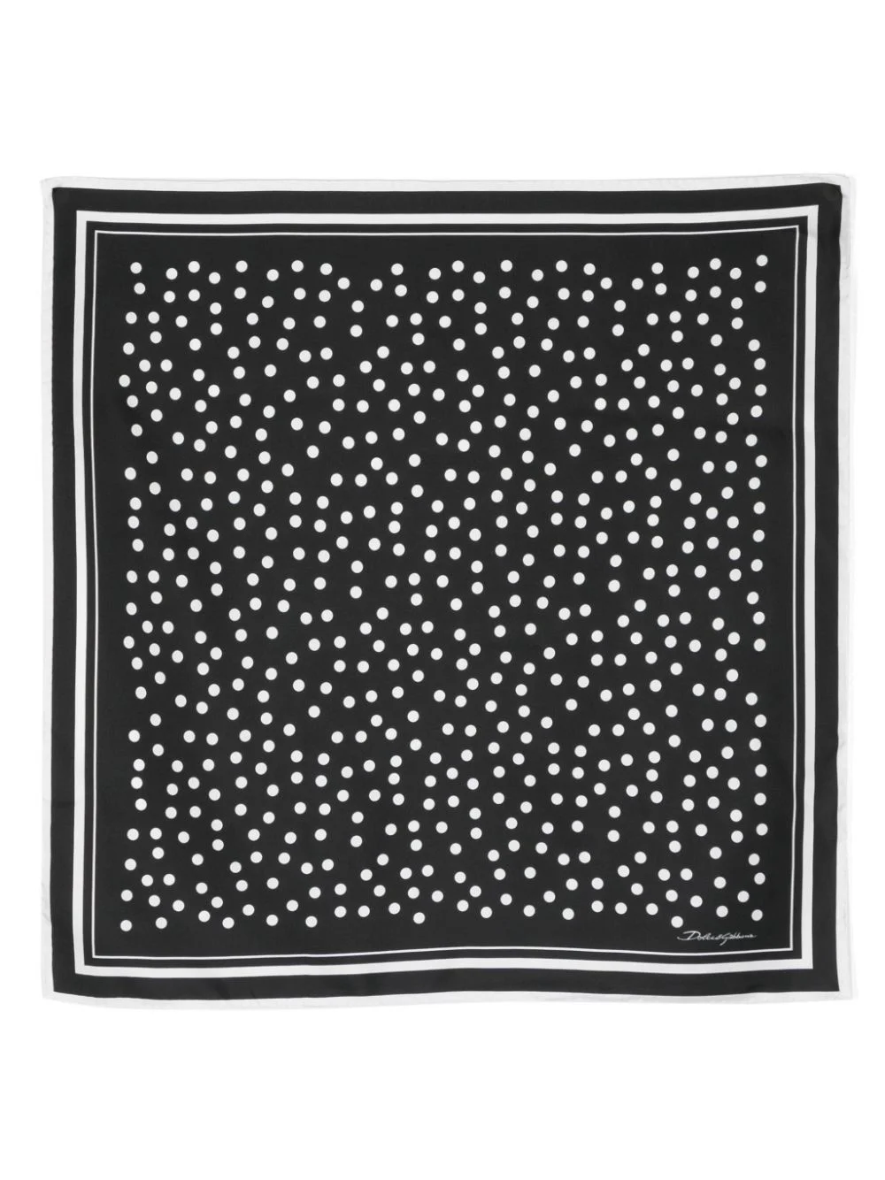polka-dot silk scarf - 1