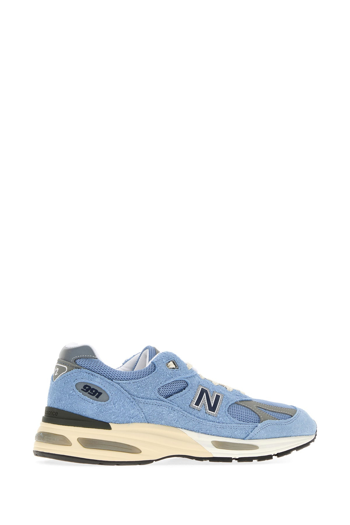 Light blue suede and mesh 991V2 sneakers - 3