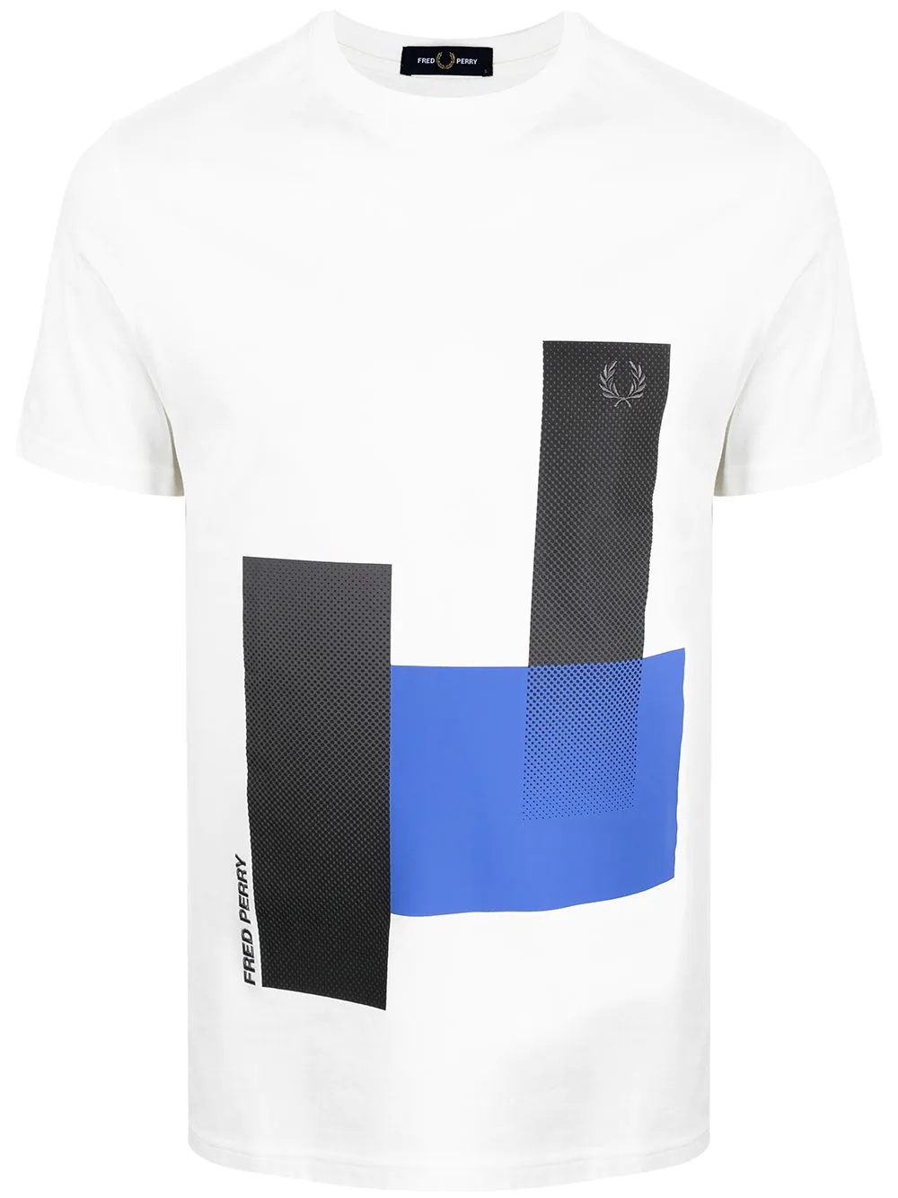 geometric-print logo T-shirt - 1