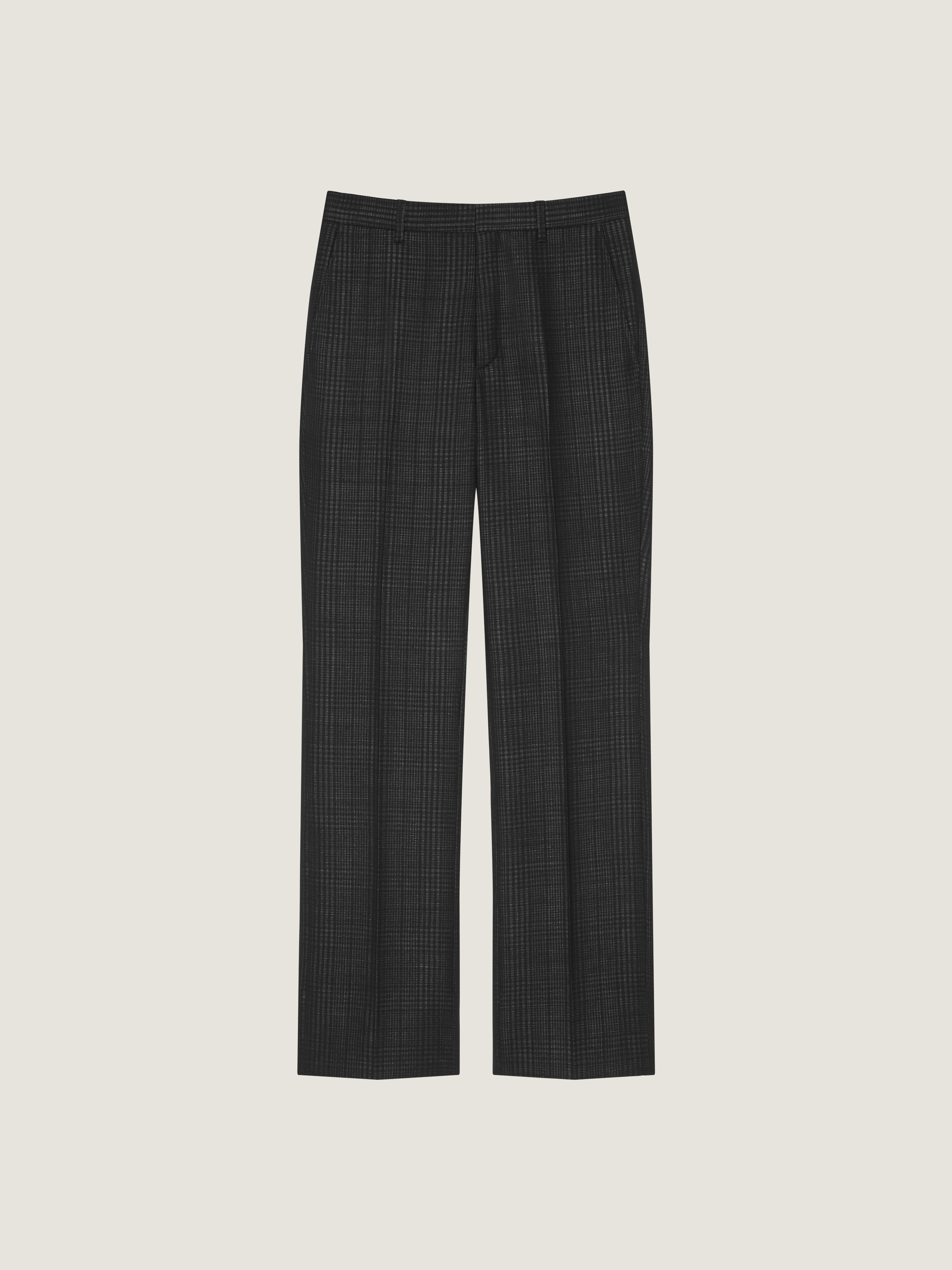 STRAIGHT LEG TAILORED TROUSERS IN WOOL - 1