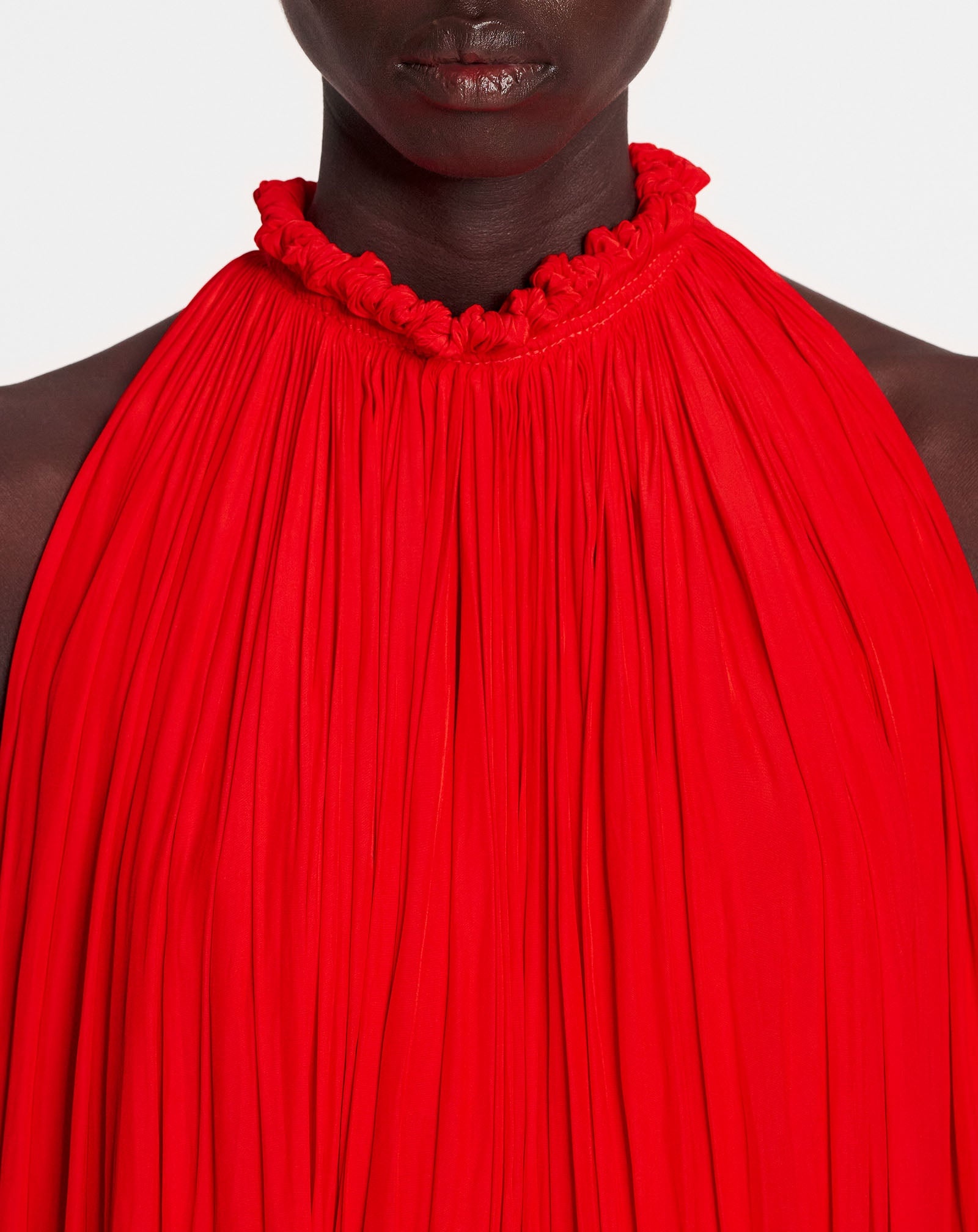 LONG CHARMEUSE TRIBUTE DRESS - 4