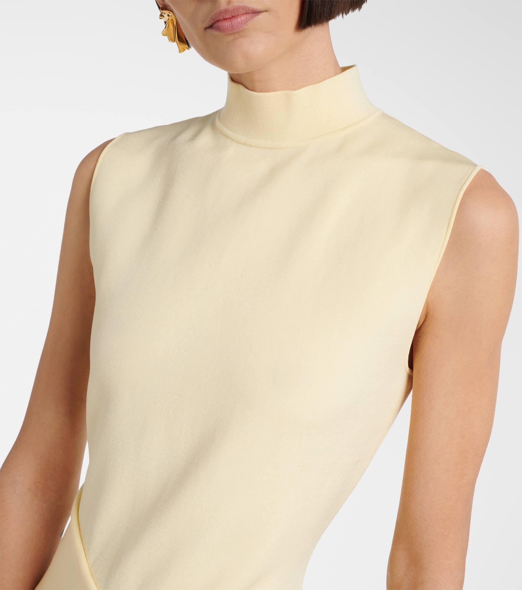 Draped asymmetric maxi dress - 4