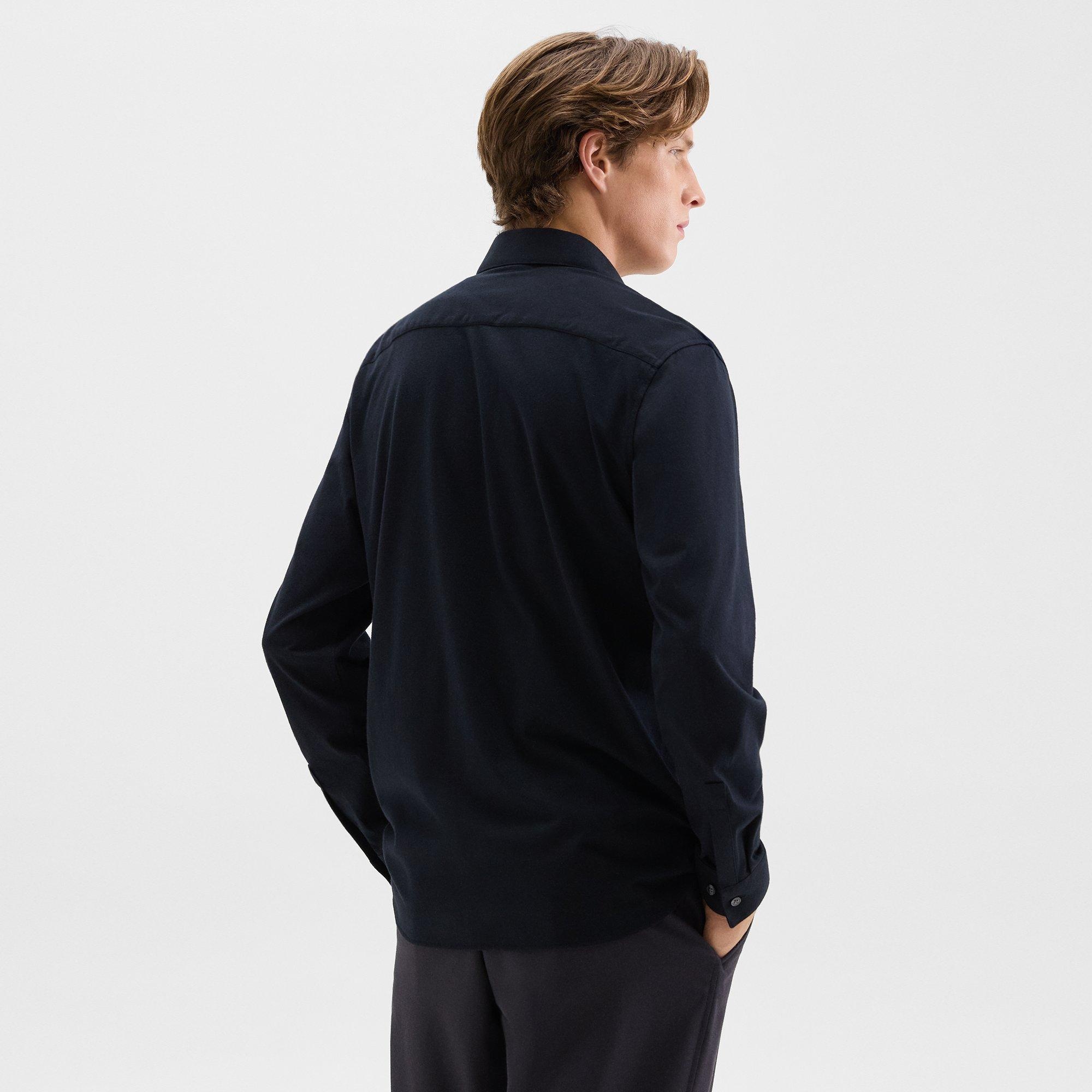 Irving Pocket Shirt in Brushed Structure Knit - 4