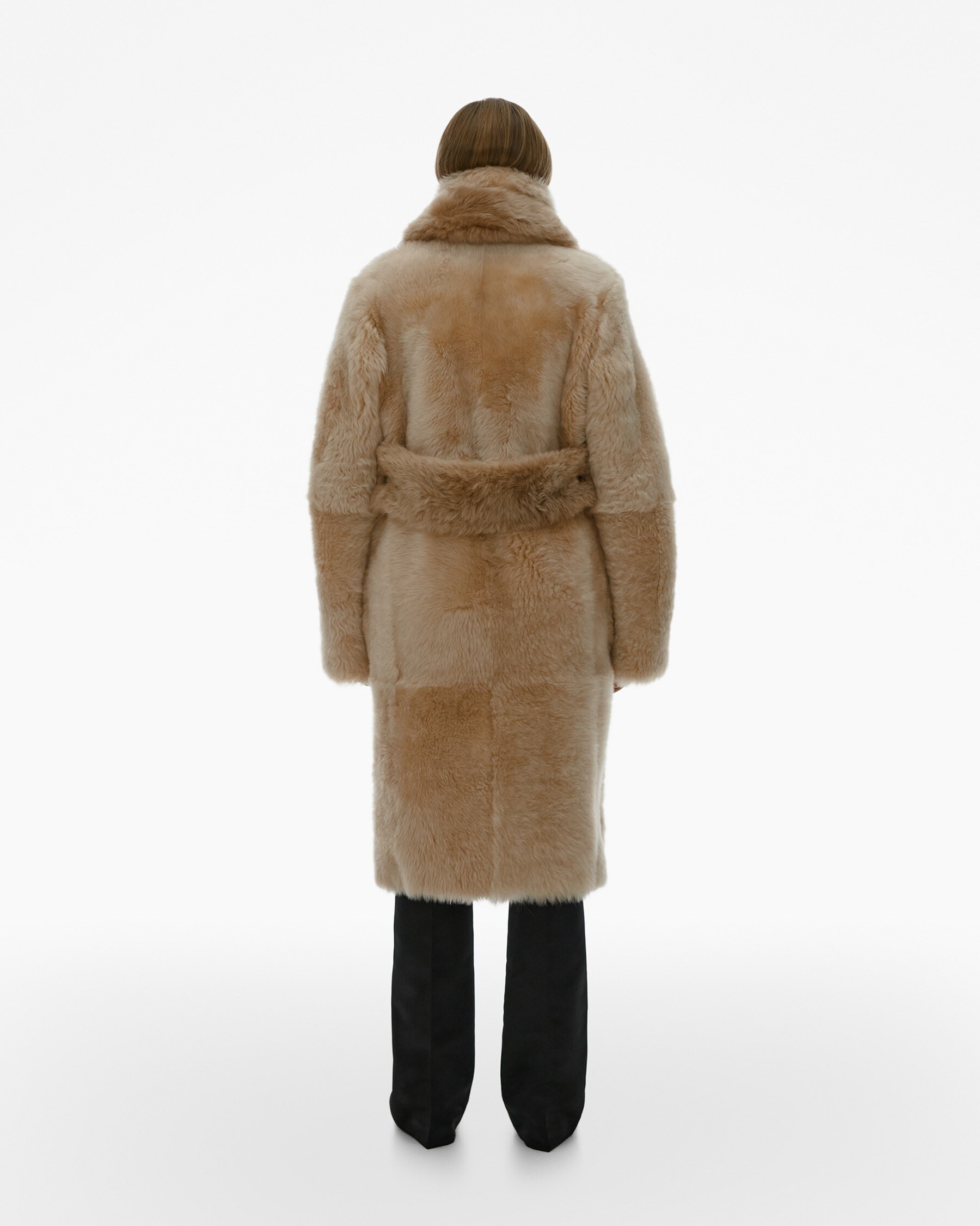 RIBBED SHEARLING COAT - 4