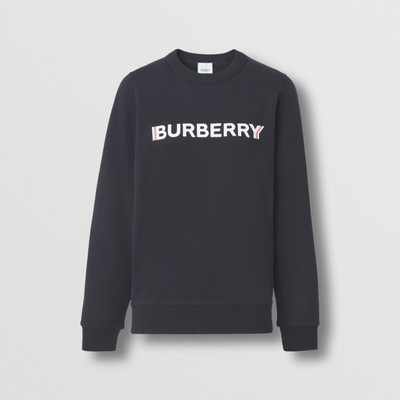 Burberry Logo Print Cotton Oversized Sweatshirt outlook