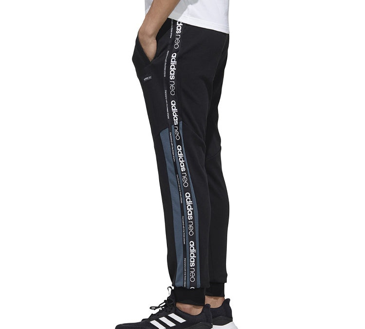 adidas neo M Ss Tp 1 Splicing Sports Pants Black FN6533 - 5