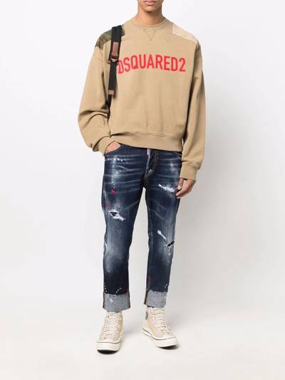 DSQUARED2 distressed slim-fit jeans outlook